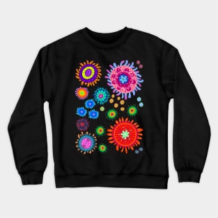 Tropical Zoanthid Saltwater Coral Pattern Crewneck Sweatshirt